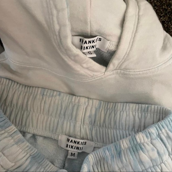 Frankies Bikini 3 Piece Blue Set (shorts, sweats, sweatshirt) - Picture 3 of 4